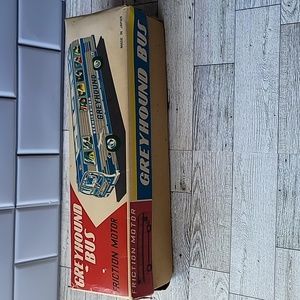 Vintage Tin Friction Motor Greyhound Bus